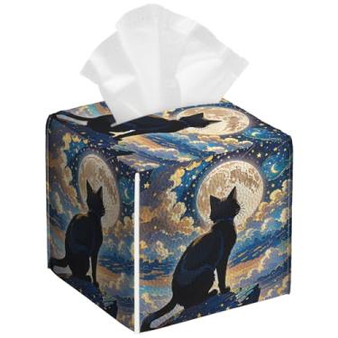 Imagem de Pacote com 2 capas de caixa de lenços de papel facial à prova d'água para banheiro, cozinha, casa, escritório, carro, 2 unidades