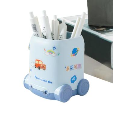Imagem de Porta-Canetas Para Escritório | Organizador De Lápis Para Escritório | Design De Carro Com Adesivos Para Decoração De Mesa Escolar Sala De Aula