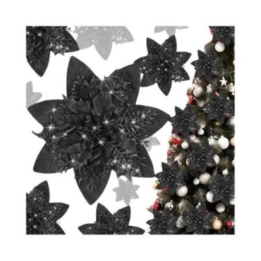 Imagem de Flores Artificiais Com Glitter E Ramos De Frutas Para Decorações De Ár