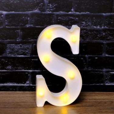 Imagem de Luzes LED para letreiro - Letreiros de alfabeto personalizáveis para casa, casamento, decoração de festa de aniversário e decoração de parede