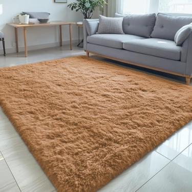 Imagem de OLANLY Tapetes de área grande laváveis à máquina de 12 x 18 cm para sala de estar, quarto, tapete felpudo macio e fofo, tapete de piso interno para crianças, meninas e meninos, dormitórios, berçário