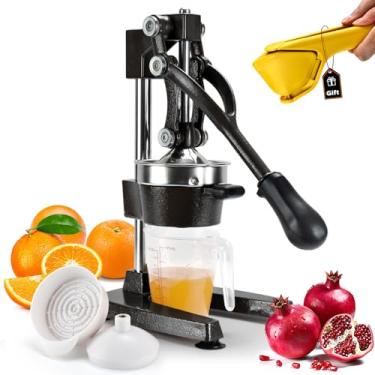 Imagem de ROEDEER Espremedor de frutas cítricas manual resistente – Espremedor de suco de laranja de ferro fundido, cabeça dupla, espremedor manual, espremedor de cítricos, espremedor manual de limão e