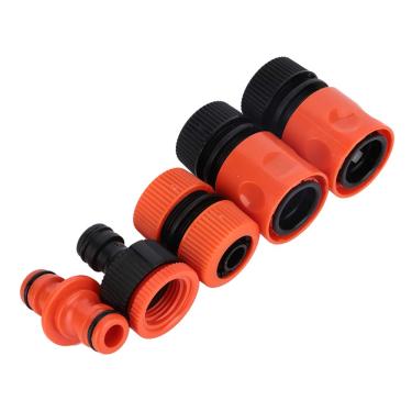 Imagem de Aoresac Conector de Mangueira G1/2in 5pcs, Junta de Mangueira ABS para Tubo de água de PVC, Resistente e Resistente, à Prova de Vazamentos, Irrigação de Jardim Prática Com Conectores
