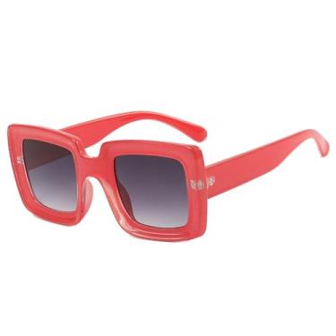 Imagem de Óculos de Sol Oversized com Estampa de Leopardo, Proteção UV400, para Homens e Mulheres, Ideais para Esportes ao Ar Livre, Corrida e Ciclismo, Lentes em Degradê Vermelho e Cinza.