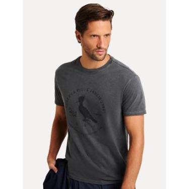 Imagem de Camiseta Reserva Masculina Carimbo Gaze Stoned Chumbo-Masculino