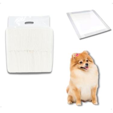 Imagem de Tapete Higiênico Kit 50 Unidades | Extra Grande Gel Super Absorvente | Barreira Anti-vazamento Anti-Odor | Cães Filhotes Adultos Atrativo Canino Treinamento TáNaTela (60X45)