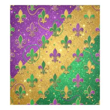 Imagem de Blueangle Ícones de glitter Mardi Gras capa de ímã de lava-louças, decoração frontal da capa da máquina de lavar louça, adesivos de eletrodomésticos, adesivos de eletrodomésticos, 58 cm C x 66 cm
