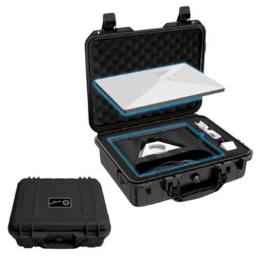 Imagem de Case Rígida para Antena Starlink Mini, Mala de Transporte Preta com Espuma EVA, Proteção Completa para Equipamento