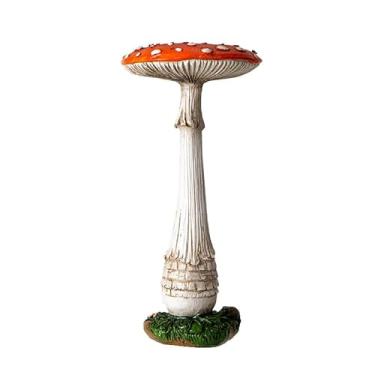 Imagem de Pacific Giftware Estatueta mágica cogumelo cogumelo resina decoração para casa ou fantasia jardim ou decorações de cozinha 17 cm de altura