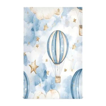 Imagem de xigua Conjunto de 1 panos de prato de cozinha com balões de ar quente, toalhas de cozinha de secagem rápida altamente absorventes para limpeza de pratos e limpeza manual, 71 x 45 cm