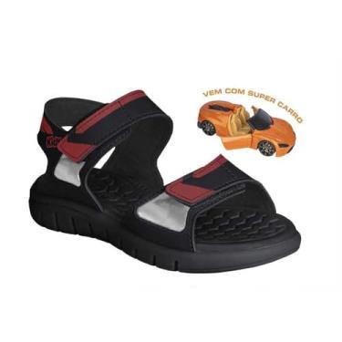 Imagem de Sandália Infantil Menino Kidy Toys Carro de Brinde Preto 28