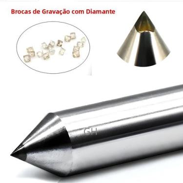 Imagem de Fresas De Gravação De Ponta Diamantada De 3mm (2 Peças) Para Metal, Pe