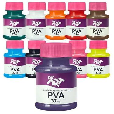 Imagem de Kit com 10 Cores Tinta PVA Fosca 37ML DAC