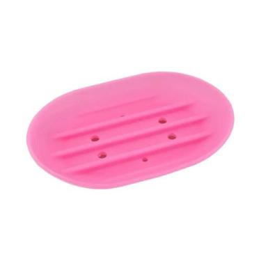 Imagem de Suporte De Sabonete Flexível De Silicone Cor Doce JCD Fashion Portátil