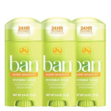 Imagem de Kit Ban Sweet Simplicity  3 Desodorantes Sólidos-Unissex