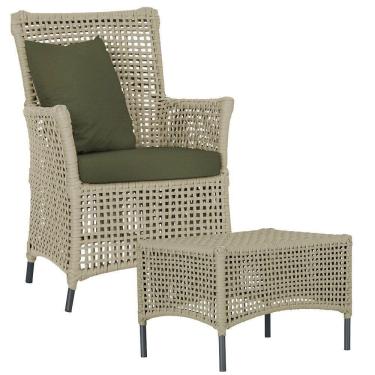 Imagem de Poltrona E Mesa Igapó Em Alumínio Preta Corda Náutica E13 Rami