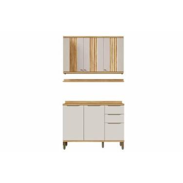 Imagem de Kit Modulado Ronipa 3 Peças Sauvignon C3P48 Amendoa/Off White