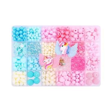 Imagem de Kit De Joias DIY Para Meninas: Pulseira E Colar Com Miçangas, 500 Peça