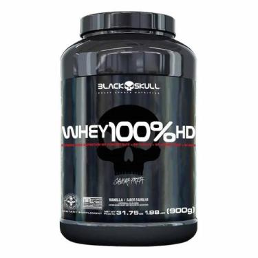 Imagem de Whey 100% Hd Black Skull Caveira Preta 900g Baunilha