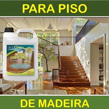 Imagem de Cera Piso Madeira Acrílica Incolor Antiderrapante Auto Brilho Galão de