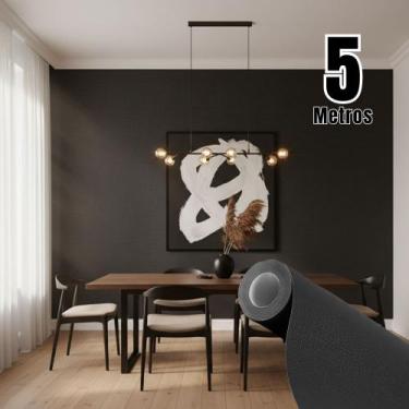 Imagem de Papel Adesivo Preto Decorativo ROLO 5 METROS Adesivo Parede Moveis Ele