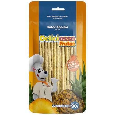 Imagem de Petisco Ossinho Palito Fino para Cães Abacaxi Deliciosso 90g