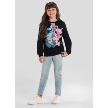 Imagem de Blusão infantil menina do Stitch Brandili Preto-Feminino
