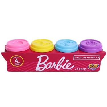 Imagem de Massinha Barbie 4 Potes 56G FUN - Play Doh