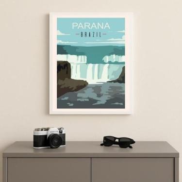 Imagem de Quadro Decorativo Paraná - Brasil 45X34Cm Mold Preta Vidro - Quadros O