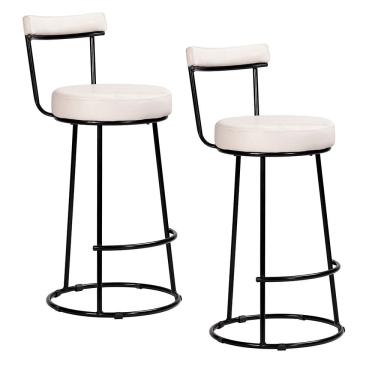 Imagem de Kit 2 Banquetas Altas Miami Couríssimo Branco - Loja Sheep