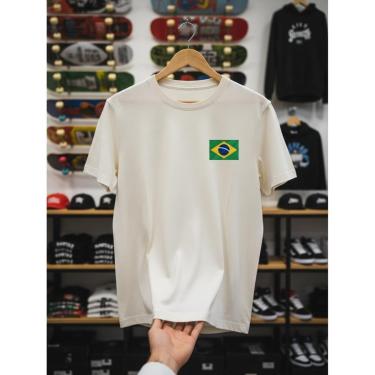 Imagem de Camiseta Masculina Seleção Brasileira 100% Algodão Copa 2026 Reforçada e Confortável Bandeira Brasil-Masculino