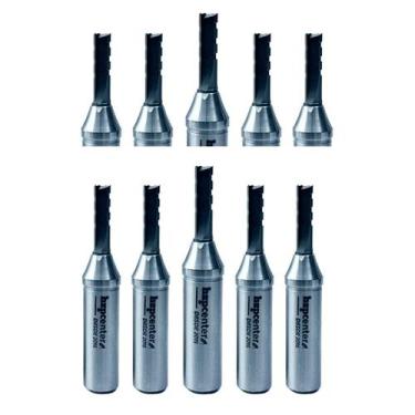 Imagem de Kit 10x Fresa Router CNC Corte Ø6xAC20mmxHØ12,7mmx3 Cortes - hzp Cente