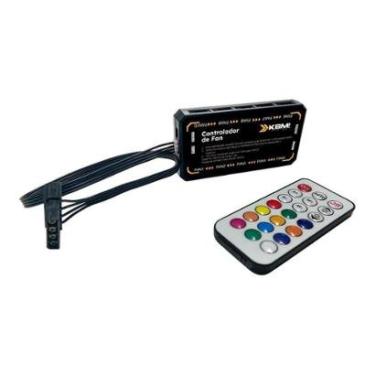 Imagem de Controladora de Fan RGB KBM! GAMING, 5V, 6 Pinos, com LED e Controle Remoto - KGAS002PT-Unissex