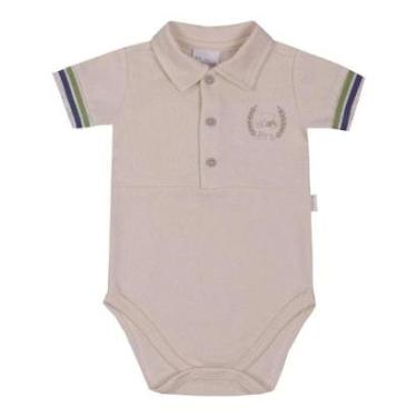 Imagem de Body Curto Luxo Bebê Menino Bordado Polo Verão Paraiso 13998-Masculino