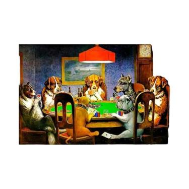 Imagem de Quebra-Cabeça De Cães Jogando Poker 120 300 500 1000 Peças Brinquedo E