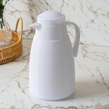 Imagem de Garrafa Térmica 400ml Rattan Branco Plástico Lyor