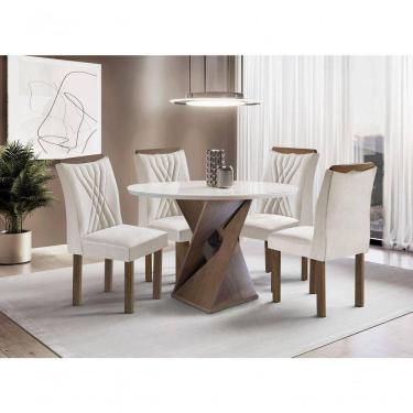 Imagem de Sala De Jantar 4 Cadeiras Vidro 1,0m - Detroit - Sky Móveis