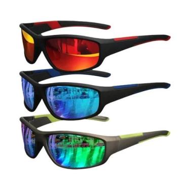 Imagem de Óculos De Sol Esportivos Polarizados Unissex 1PCS/3PCS Com Armação Inq