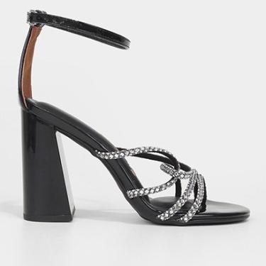 Imagem de Sandália Vizzano Salto Bloco Alto Tiras Hotfix Feminina-Feminino