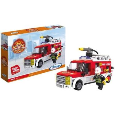 Imagem de Bloco de Montar 207 Peças Bombeiros Caminhão - Xalingo