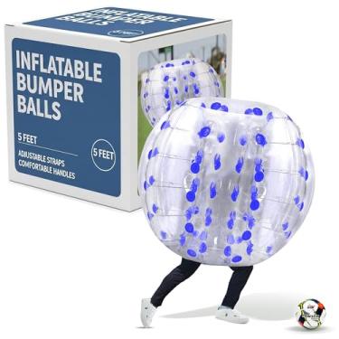 Imagem de Houseables Human Hamster Ball, Zorb Ball, Bubble Soccer, Human Bubble, Inflatable Body Bumpers, for Adults and Kids, Sumo Bouncer, Whole Body Inside, Giant, Suit, Adult Sized, Knocker, Red, 5FT, 1 PK