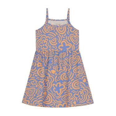Imagem de Vestido infantil menina com flores Brandili -Azul-Feminino