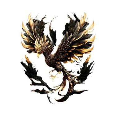 Imagem de Pinturas Em Tela De Animais Leão E Tigre Em Preto E Dourado, Arte De P