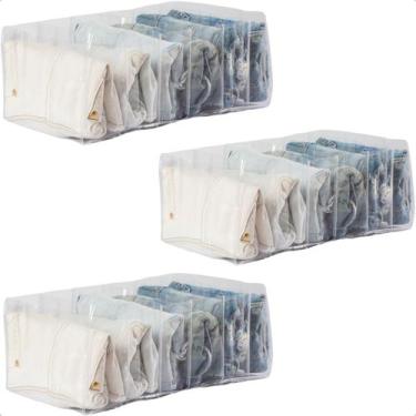 Imagem de Kit 3 Colmeias Organizadora Jeans Camisetas Shorts Roupas - Shopcareho