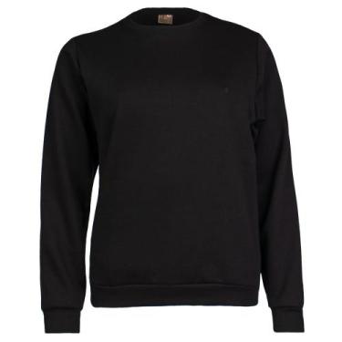 Imagem de Moletom Feminino Desayner Básico Gola Careca Preto, Preto, G