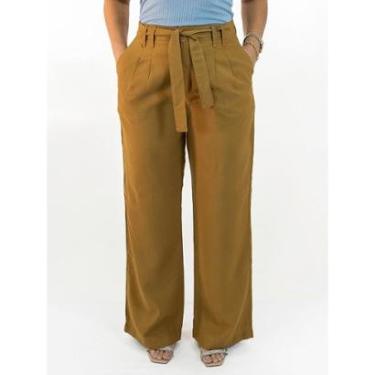 Imagem de Calça Feminina Pantalona Alfaiataria Viscose Amarração Alta Anticorpus-Feminino