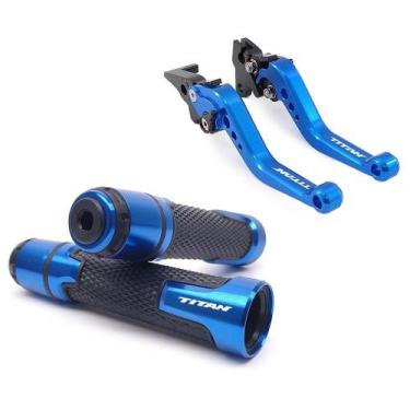 Imagem de Kit Manete Esportivo e Manopla Titan 125 150 160 Freio á Disco - Stark