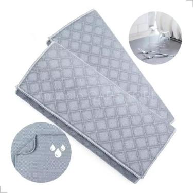 Imagem de Kit 2 Tapetes P/ Secar Louça E Copos Alto Poder De Absorção - BONO