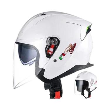 Imagem de Capacete De Motocicleta Retrô Com Viseira Dupla, ABS, Anticolisão, Seg