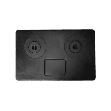 Imagem de Chapa Fogão a Lenha 2 Furos com Redução Multiuso 92x59cm - Rig Fundido